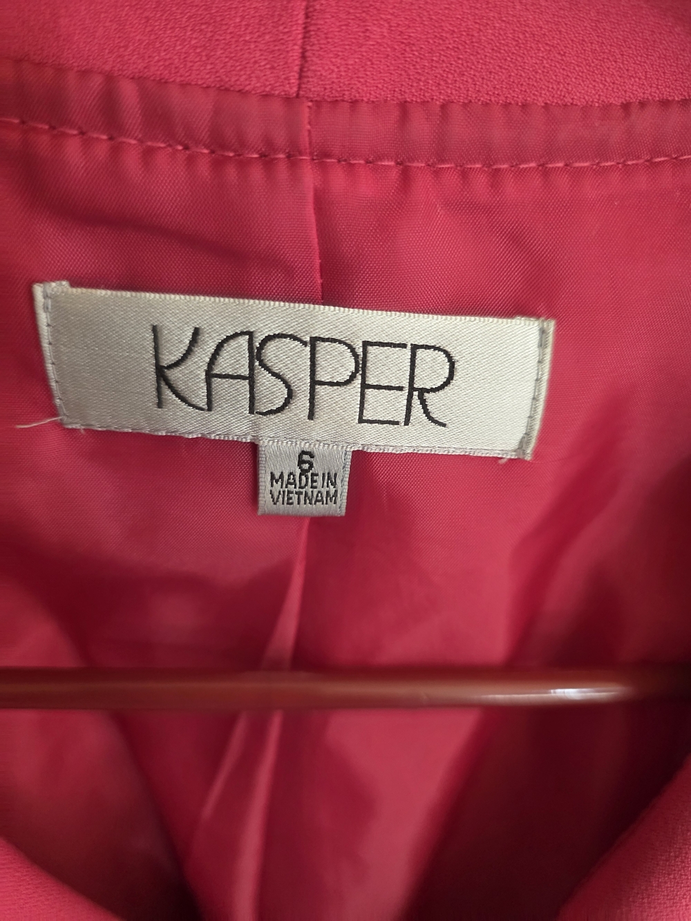 Kasper Hot Pink Ruffle-Front Blazer - Picture 3 of 4